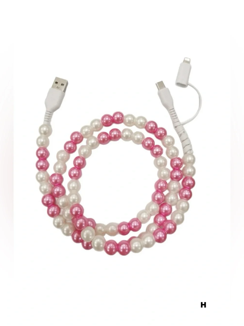 TIK TOK BEADED DUAL USB FAST CHARGING CABLE